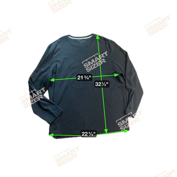 JOHNSON & MURPHY Essential Black Long Sleeve Pima Cotton Tee Shirt Men's Sz XXL - Picture 8 of 10